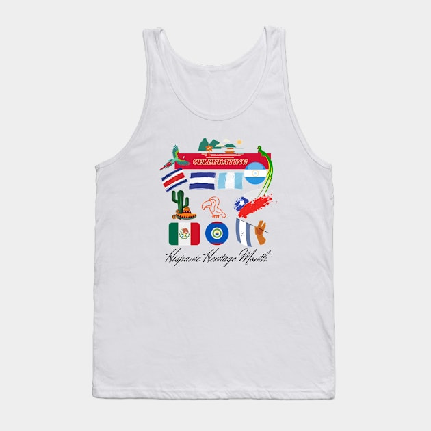 Celebrating Hispanic Heritage month Tank Top by O.M design